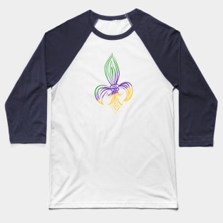 Mardi Gras Fleur de Lis Baseball T-Shirt